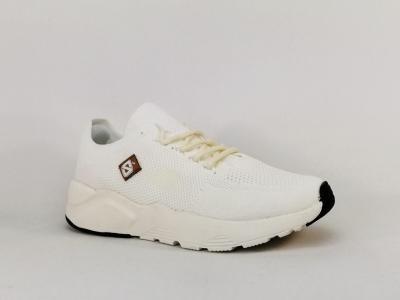 Basket toile blanche femme souple et  pas cher destockage STREETER bejy