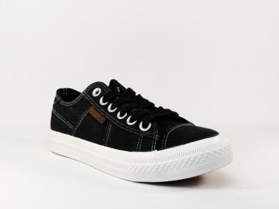Tennis en toile noire à lacets BUBBLES Ratisse pour femme
