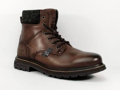 Boots Homme Cuir Marron DOCKERS I Pointure Plus