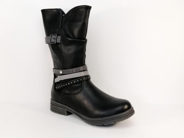 Botte noire tendance destockage WIPOP dygre pour fille