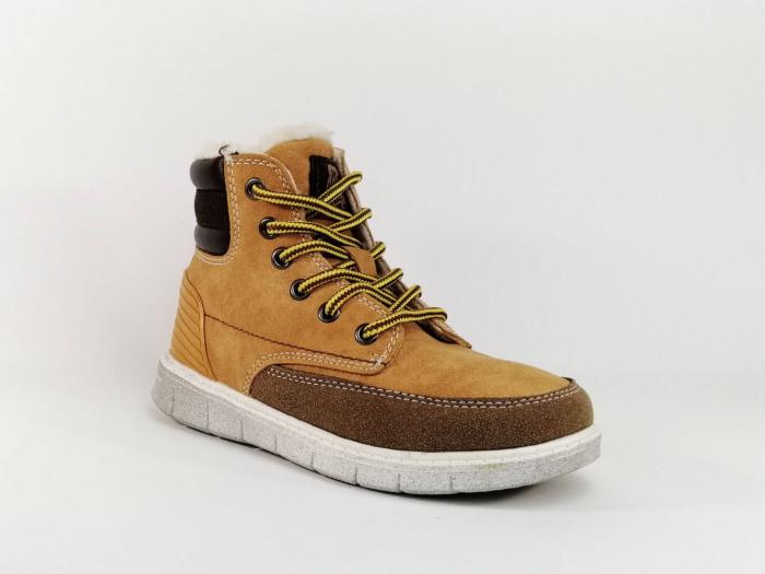 Chaussure montante fourrée camel garçons STAR
