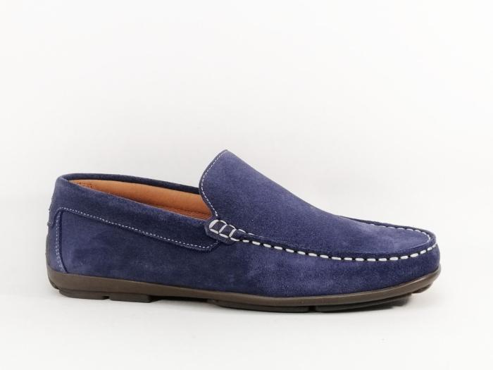 Mocassin homme cuir souple bleu confortable et tendance ORLAND 2022