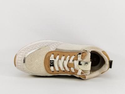 Basket tendance vegan beige TAMARIS 23732 destockage à pas cher femme