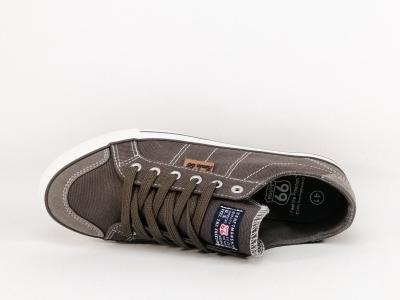 Chaussure homme toile taupe confortable tendance destockage ROUTE66 pelto à pas cher