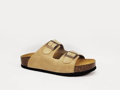 Mule femme chic confortable cuir beige souple PLAKTON cp beta lino - fabrication Espagne