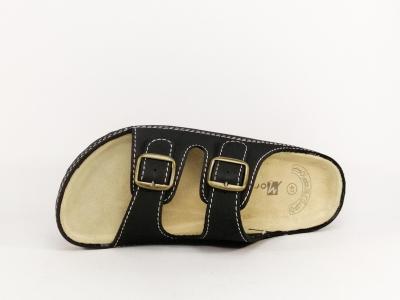 Mule homme, noire semelle cuir MORAN'S kojax à pas cher, réglable et confort