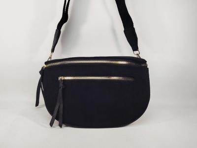 Sac banane femme pas cher velours côtelé noir chic tendance MARO S12-9