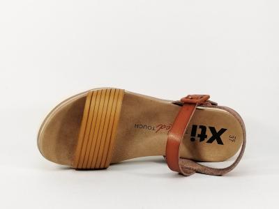 Sandale camel confortable destockage XTi 49846 pour femme