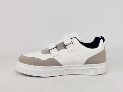 Basket blanche homme à scratch tendance confort ROUTE66 pimp à pas cher