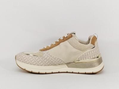 Basket tendance vegan beige TAMARIS 23732 destockage à pas cher femme
