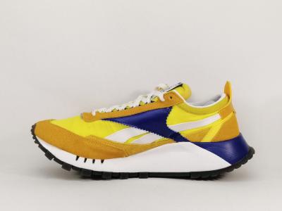 Basket de ville tendance homme cuir jaune destockage REEBOK cl legacy