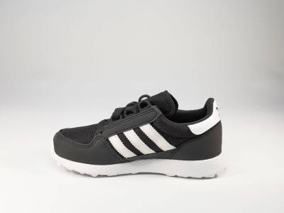 Basket garçon en toile gris ADIDAS Forest Grove à lacets destockage à pas cher