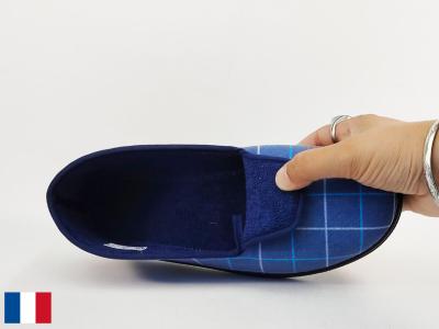 Charentaise été homme pantoufle légère coton toile pieds sensibles made in France BOSSI ulrick
