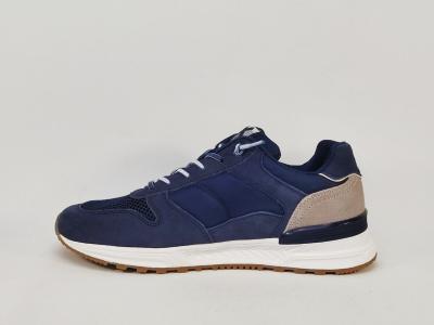 Chaussures homme sans lacets toile marine confortable en destockage XTi 144147 à pas cher tendance