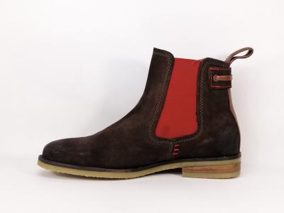 Chelsea boot cuir marron effet vieilli destockage CDV shoes chic et confortable