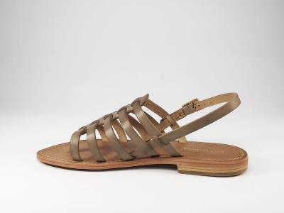 Sandale femme tout cuir gris en destockage TROPEZIENNES Heriberi