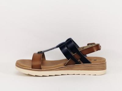 Sandale femme à pas cher camel marine destockage XTi 49845 confortable