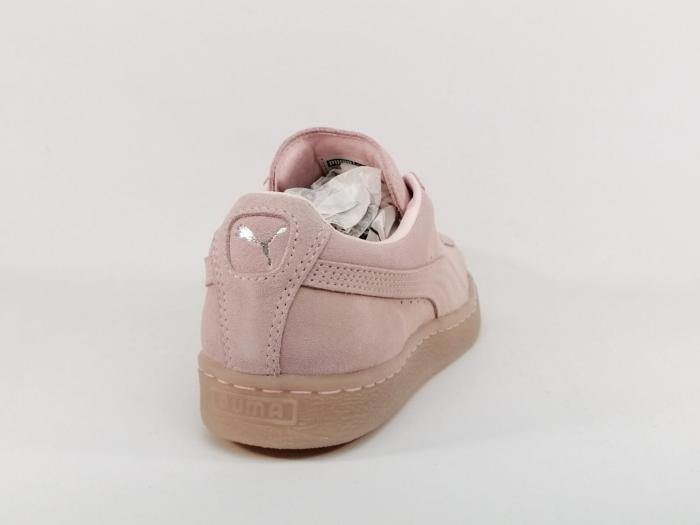 puma rose cuir