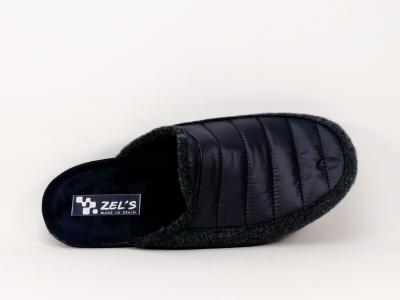 Chausson mule homme en velours marine fabriqué en Espagne ZEL'S 7722