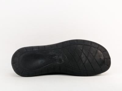 Chausson homme confortable velours noir jaune destockage FARGEOT eclatant fabrication France