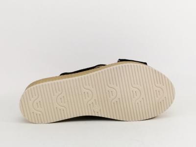 Mule plateforme femme cuir noir chic et confortable à pas cher CAP BASSIN 25061