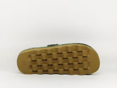Sabot femme feutre recyclé vert CHIC & RELAX manolya confortable semelle cuir