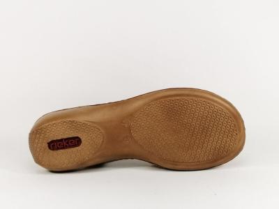 Sandale femme RIEKER 65918 confortable et originale à élastique, semelle anti-stress