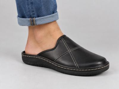 Chausson homme mule marron CHIC & RELAX puir confortable semelle cuir – Fabrication Europe