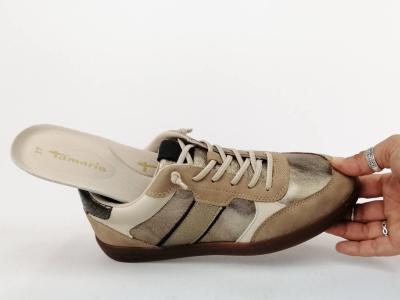 Basket femme sans lacets chic confortable à élastiques tendance TAMARIS 23662 pas cher