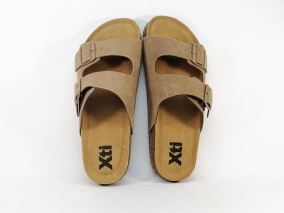 Claquette homme cuir taupe daim à pas cher destockage XTi 142553 confortable