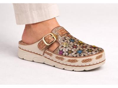 Sabot femme original en cuir tendance et chic LAURA VITA Dorry 01 confortable