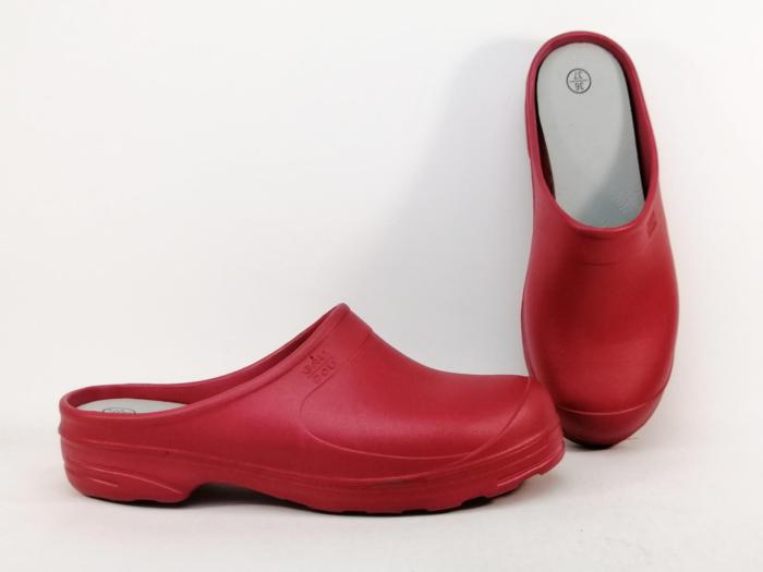 Sabot de jardin femme leger et confortable en EVA rouge destockage BAUDOU harper à pas cher