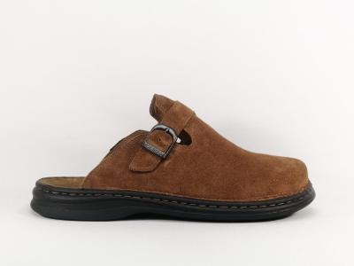 Sabot homme cuir grande taille camel en destockage JOSEF SEIBEL madrid confortable