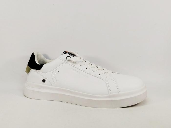 Basket blanche homme sans lacets confortable destockage REFRESH 173060 à pas cher