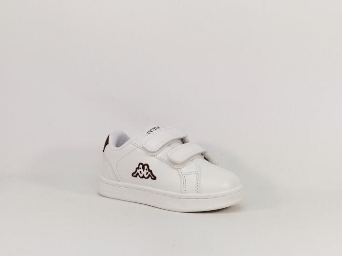 Basket blanche double velcro pour bébé en destockage KAPPA logo maota