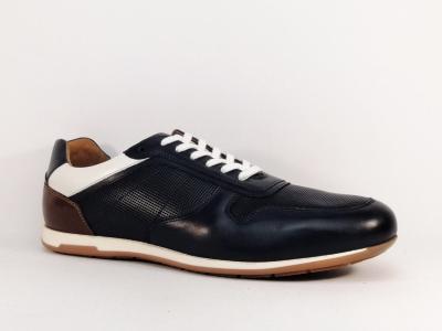 Basket grande pointure homme en cuir marine destockage JOSEF SEIBEL colby 01 ocean à pas cher 