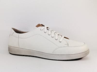 Basket homme grande taille blanche cuir souple confortable destockage JOSEF SEIBEL david 03