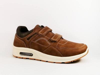 Basket à scratch homme pas cher camel tendance ROUTE 66 ponyo pieds larges