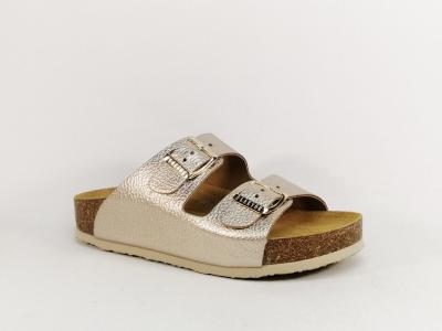 Mule femme cuir confort chic et tendance PLAKTON cp beta elefante nude Fabrication Espagne
