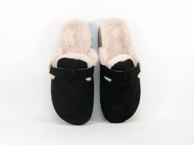 Sabot fourré femme chaud noir tendance à pas cher CHIC SHOES R116