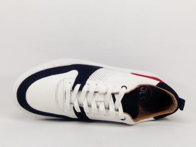 Basket blanche cuir de qualité pour homme JLS confortable et tendance