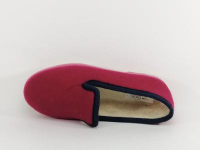 Chausson charentaise fourré pure laine rose fuchsia SOCA 2520 femme