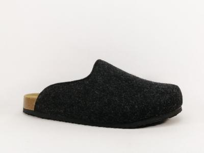 Mule homme semelle cuir confort sabot feutre à pas cher SOFTRELAX 7410990504