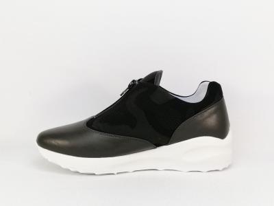 Basket GHOSTIN zanya cuir kaki femme en destockage à pas cher