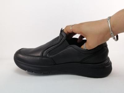Chaussure homme sans lacet cuir noir confortable destockage IMAC 353766