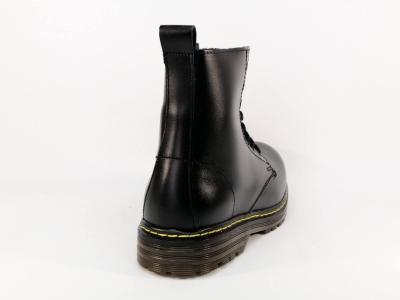 Boots style rangers cuir noir de qualité BRAN'S 122 Femme - Fabrication Espagne