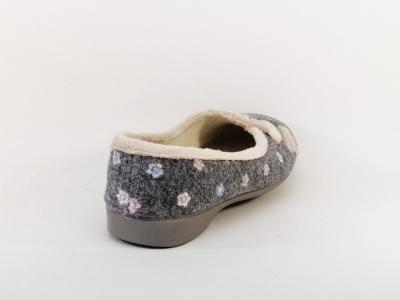 Chausson ballerine feutre gris ZEL'S 2481 femme Fabrication Espagne