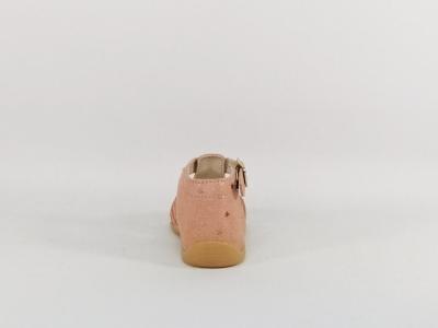 Chaussure bebe fille été premiers pas arrière fermé destockage BOPY poutchi cuir rose