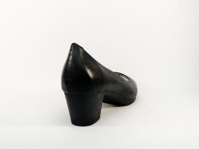 Escarpin à talon cuir noir grande pointure femme destockage HUSH PUPPIES lacara