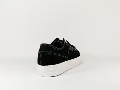 Tennis en toile noire à lacets BUBBLES Ratisse pour femme